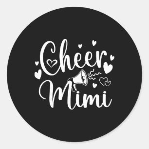 Lustige Cheer Mimi Cheerleading Süße Mama Oma Mat Runder Aufkleber