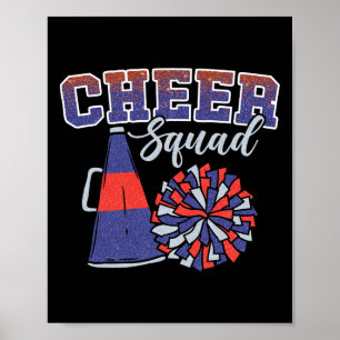Lustige Cheerleader Cheer Squad Cheerleading Blau Poster