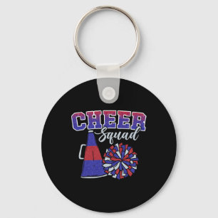 Lustige Cheerleader Cheer Squad Cheerleading Rot B Schlüsselanhänger