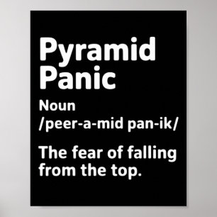 Lustige Cheerleader-Definition Pyramid Panic Team Poster