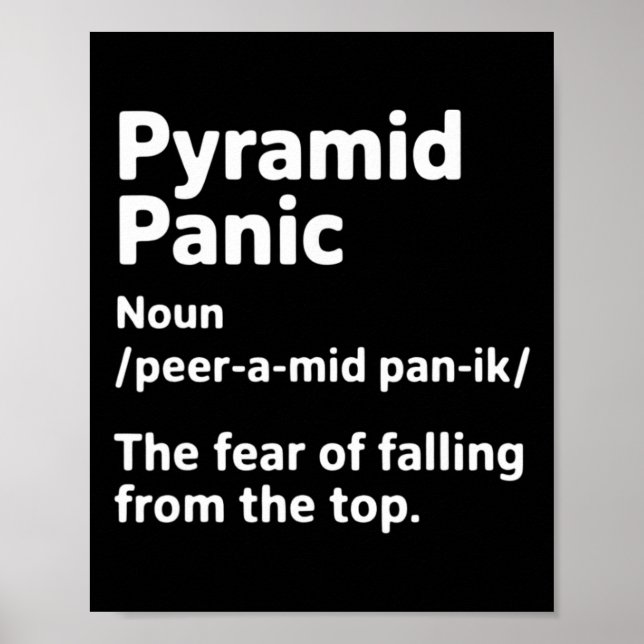 Lustige Cheerleader-Definition Pyramid Panic Team  Poster (Vorne)