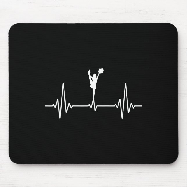 Lustige Cheerleader Kunst Mädchen Frauen Cheer Che Mousepad (Vorne)