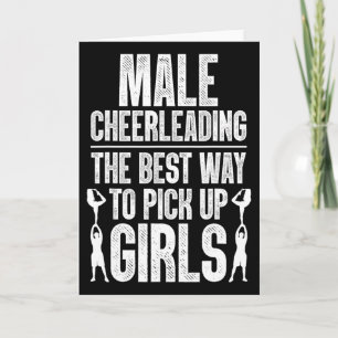 Lustige Cheerleading Jubel Kunst Für Jungen Teenag Karte