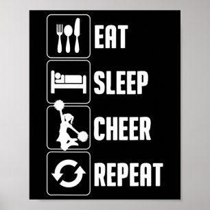 Lustige Cheerleading-Kunst für jugendliche Mädchen Poster