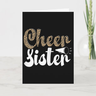 Lustige Cheerleading-Leoparden-Grafik Frauen Cheer Karte