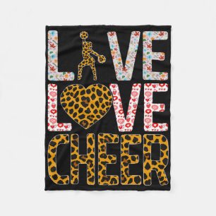 Lustige Cheerleading-Mädchen Leopard Cheetah Druck Fleecedecke