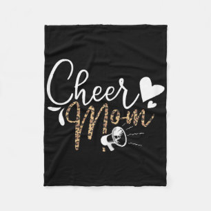 Lustige Cheerleading-Mama Leopard Cheetah Druck Ch Fleecedecke