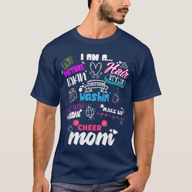Lustige Cheerleading-Mutter für Cheer-Mütter Cheer T-Shirt (Vorderseite)