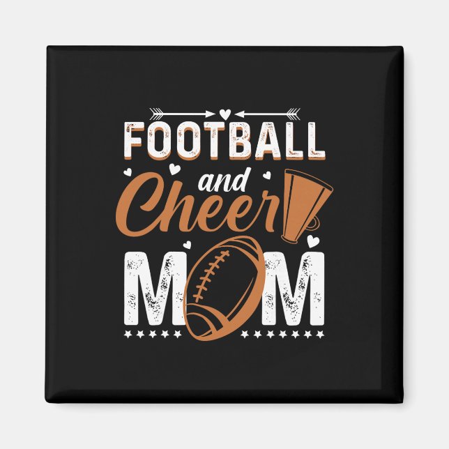 Lustige Cheerleading-Mutter Fußll Und Cheer-Mutter Magnet (Vorne)