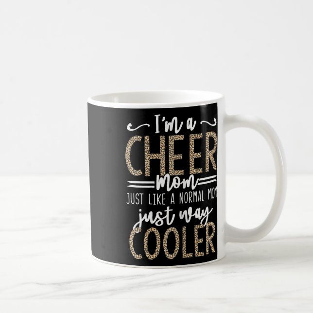 Lustige Cheerleading-Mutter Leopard Cheetah Print  Kaffeetasse (Rechts)