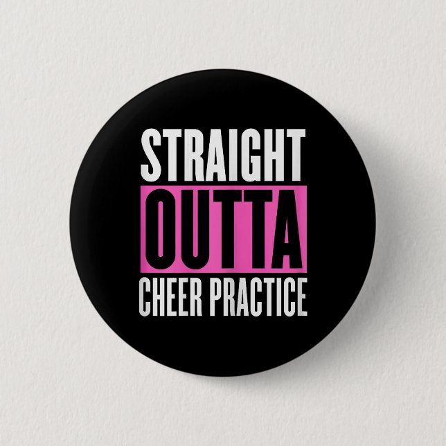 Lustige Cheerleading-Sprüche Cheer-Übung Cheer-Mäd Button (Vorderseite)