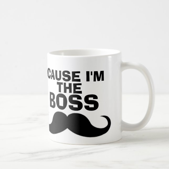 Lustige CHEF Kaffee-Tassen, Schnurrbart Tasse (Rechts)