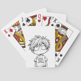 Lustige Chibi-Anime-Junge Klassische Spielkarten