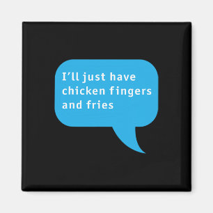 Lustige Chicken Fingers Tenders und Fritten Kinder Magnet