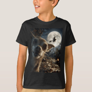 Lustige Chihuahua-Selfie Vollmond Flug Damen T-Shirt