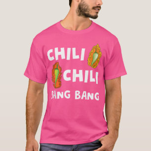 Lustige Chili-Bang-Scharfe-Hot-Pepper-Köche-Kochen T-Shirt