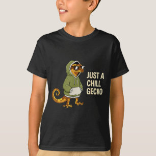 Lustige Chill Gecko Sonnenbrille Grafik Eidechse T-Shirt