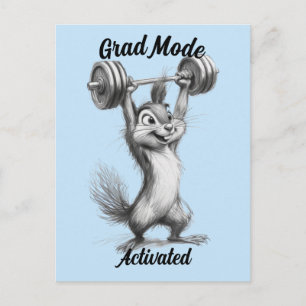 Lustige Chipmunk-Abschlusskarte - Fitnessstudio-Mo Postkarte