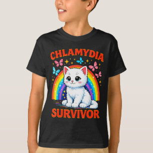 Lustige Chlamydien-Überlebende Sarkastisches Weiße T-Shirt