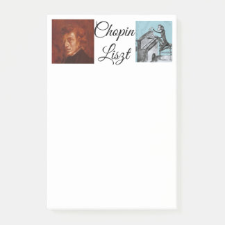Lustige Chopin Liszt "Einkaufsliste" Post-it Klebezettel
