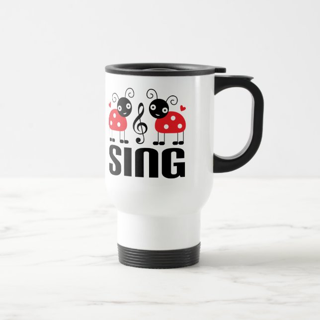 Lustige Chor-Sänger-Musik-Tasse Reisebecher (Rechts)