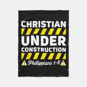 Lustige christliche Baustelle Philipper 1-6 S Fleecedecke