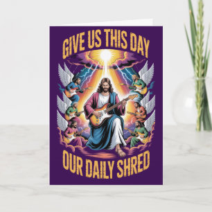 Lustige christliche Gitarrenmusik Geburtstag Karte