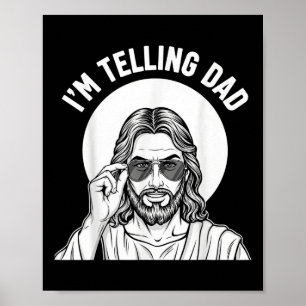 Lustige christliche Ich sage Papa Gesegnet & Humor Poster