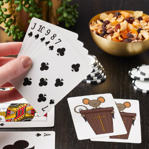 Lustige christliche Kirchenmaus-Figur Spielkarten