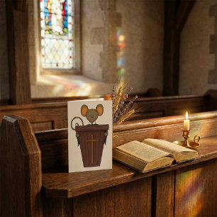 Lustige christliche Kirchenmausfigur Karte