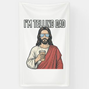 Lustige christliche Vater-Zitate Vintage Banner