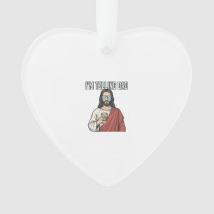 Lustige christliche Zitate des Vaters Vintage Ornament