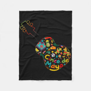 Lustige Cinco De Mayo Gitarre Fiesta Mexikanischer Fleecedecke