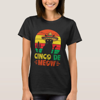 Lustige Cinco De Mayo Katze Cinco De Meow T-Shirt
