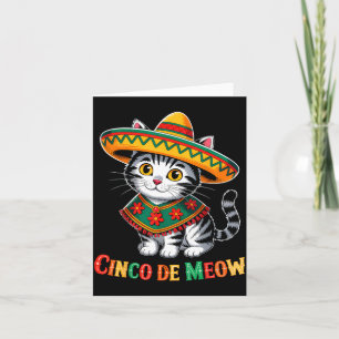 Lustige Cinco De Mayo Mexikanische Katze mit Sombr Karte