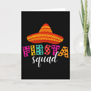 Lustige Cinco De Mayo Sombrero Frauen Fiesta Squad Karte