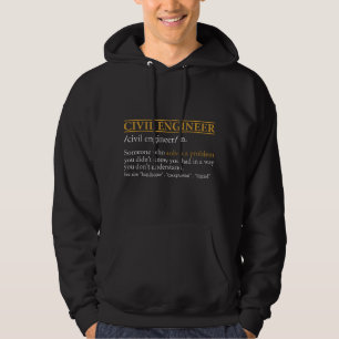 Lustige CIVIL ENGINEER Definition zum Geburtstag o Hoodie