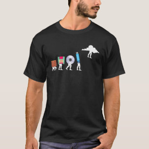 Lustige Cloud Evolution Informatik Programmierer T-Shirt