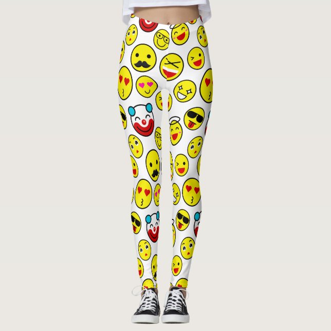 lustige Clown Emojis Leggings (Vorderseite)