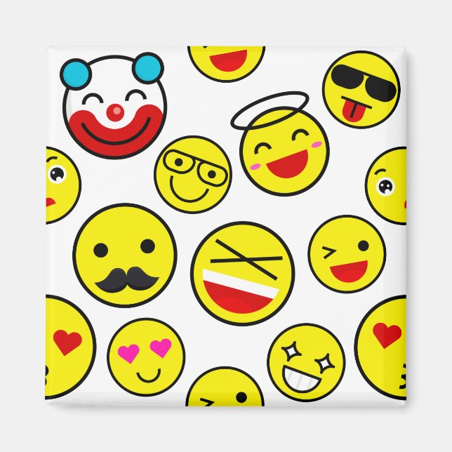 lustige Clown Emojis Magnet (Vorne)