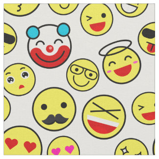 lustige Clown Emojis Stoff