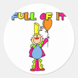 Lustige Clown-T-Shirts und Geschenke Runder Aufkleber