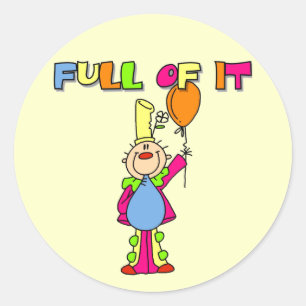Lustige Clown-T-Shirts und Geschenke Runder Aufkleber