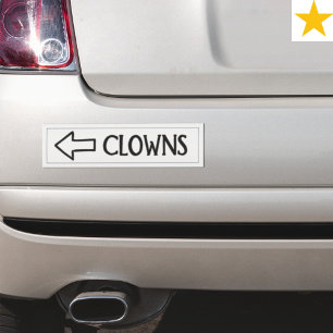 Lustige Clowns Zu Meiner Linken Pfeil Autoaufkleber