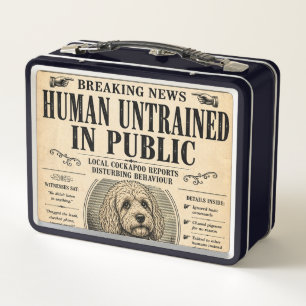 Lustige Cockapoo-Zeitungs-Lunchbox als Geschenk fü Metall Brotdose