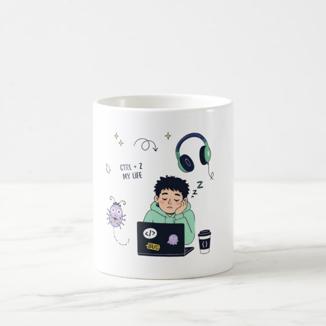 Lustige Coding-Programmierer-Kaffeetasse – Strg +  Kaffeetasse (Mittel)