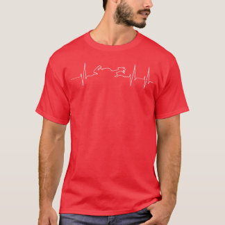 lustige Comic-Sport-Biker-trendy Herzschlag-Freund T-Shirt