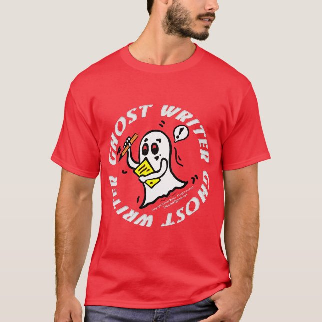 Lustige Comicen des Geist-Verfassers, die Haloween T-Shirt (Vorderseite)