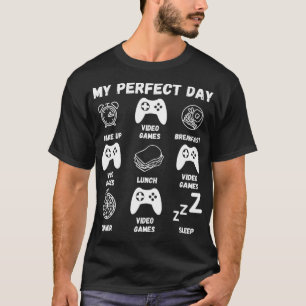 Lustige Coole Gamer-Tee-Idee  Mein perfekter Tag V T-Shirt