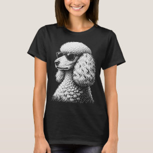 Lustige coole Pudel-Sonnenbrille Kunst für Frauen T-Shirt